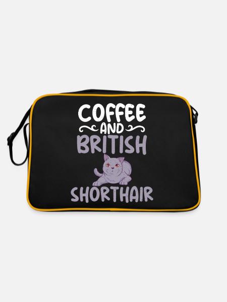 Cadeaux British Shorthair - Sac Retro - noir/or - Dos