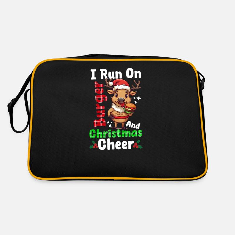 Burger Weihnachten Run Auf Burger Und Jubel Retro Tasche