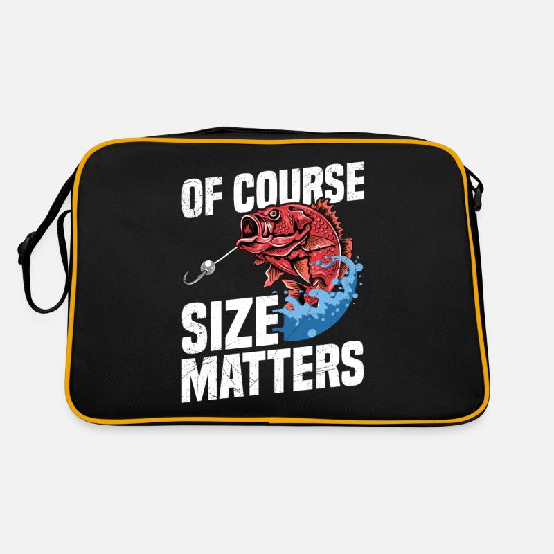 Lors de la pêche, bien sûr, la taille compte. Sac Retro