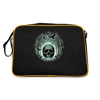 Squelette Crâne Rose Rétro Rose Lover Graphique - Sac Retro - noir/or - Dos