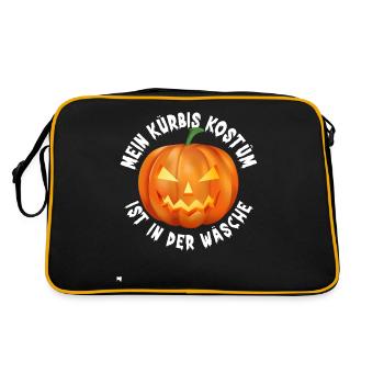 Mon costume de citrouille est dans la lessive Drôle - Sac Retro - noir/or - Dos