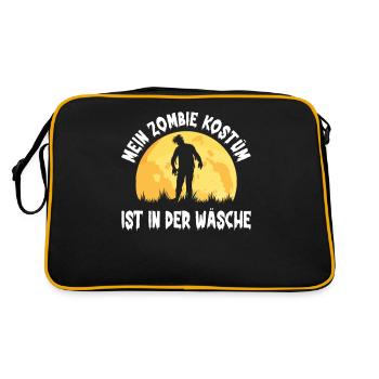 Mon costume de zombie est dans la lessive drôle - Sac Retro - noir/or - Dos