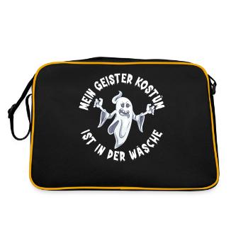 Mon costume de fantôme est dans la lessive drôle - Sac Retro - noir/or - Dos