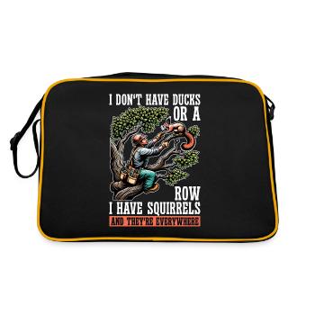 Exploitation forestière Je n’ai pas de canards ou de grimpeur d’arbre - Sac Retro - noir/or - Dos