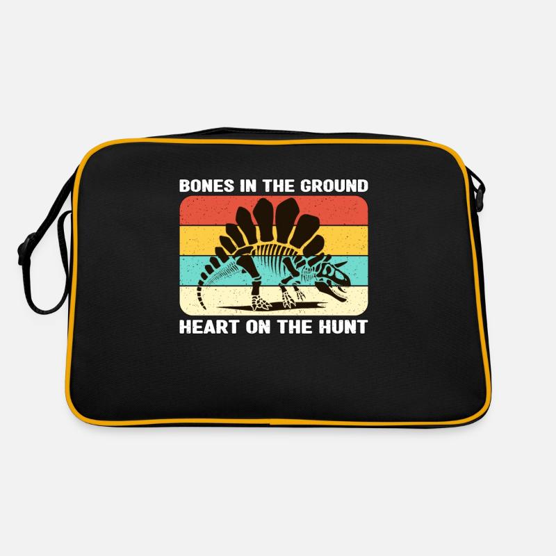 Fossil Hunter Bones In The Ground Paleontologist Retro Tasche