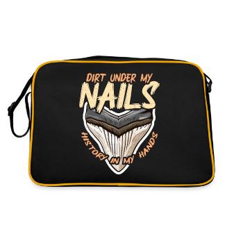 Fossil Hunter Dirt Under My Nails Fossil Collector - Retro Bag - black/gold - Back