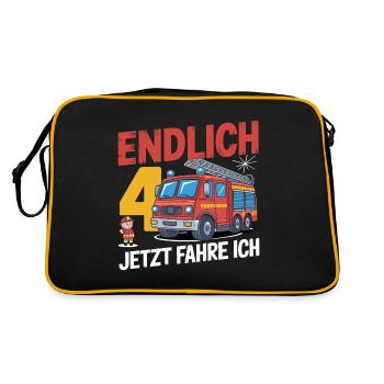 Enfin 4 Maintenant, je conduis un service d'incendie - Sac Retro - noir/or - Dos