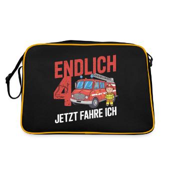 Enfin 4 Maintenant, je conduis un service d'incendie - Sac Retro - noir/or - Dos