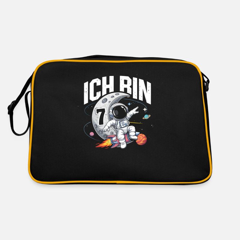 7. Geburtstag Jungen 7 Jahre Astronaut Geburtstag Retro Tasche
