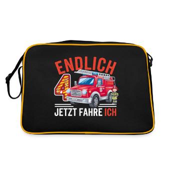 Enfin 4 Maintenant, je conduis un service d'incendie - Sac Retro - noir/or - Dos