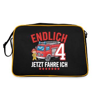 Enfin 4 Maintenant, je conduis un service d'incendie - Sac Retro - noir/or - Dos