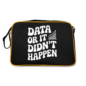 Daten Oder Es Ist Nicht Passiert Datenanalyst - Retro Tasche - Schwarz/Gold - Hinten