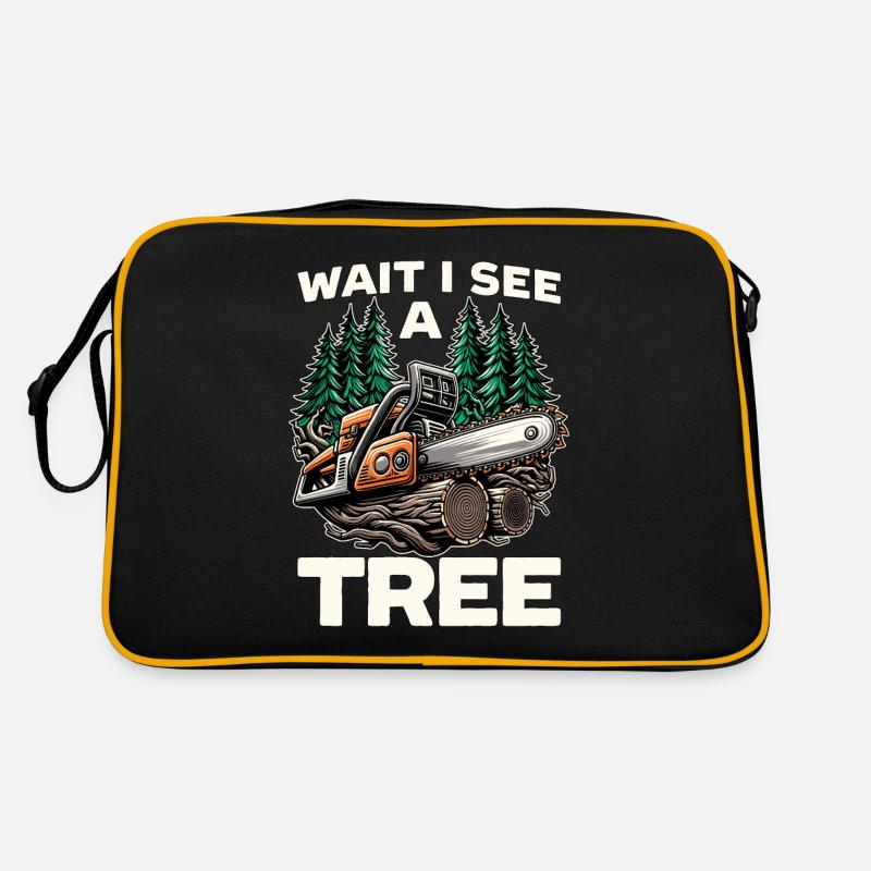 Tree Surgeon Wait I See A Tree Arboriculturist Retro Tasche