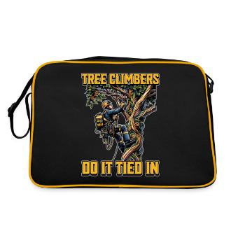 Tree Surgeon Tree Climbers Do It Arboriculturist - Retro Bag - black/gold - Back