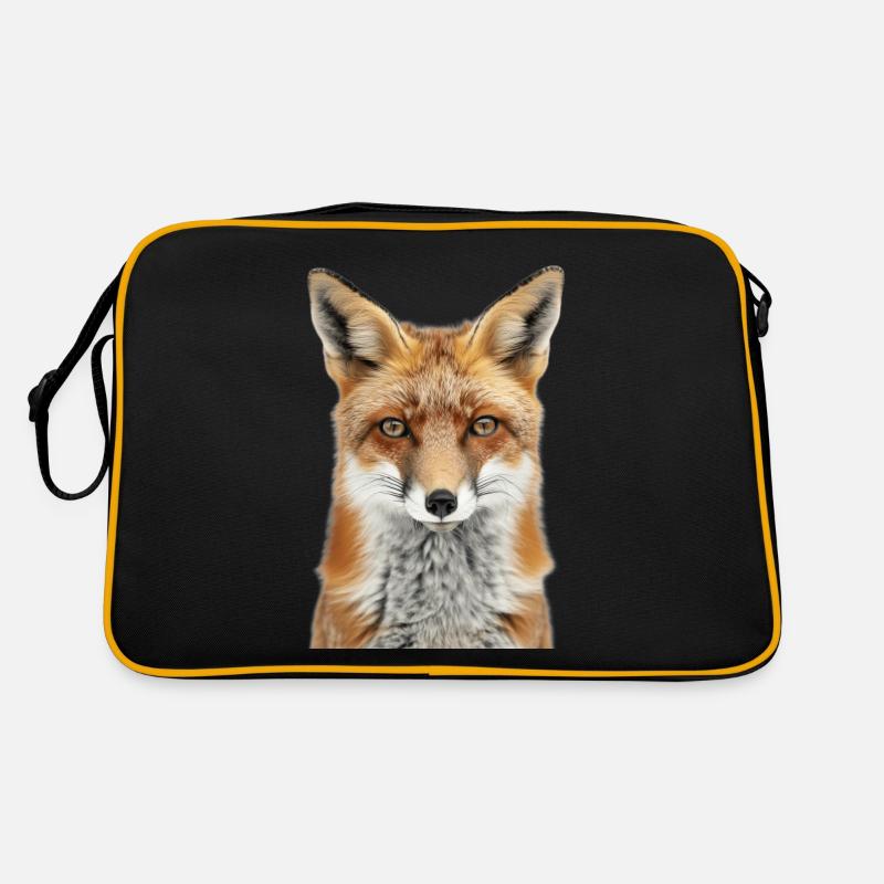 Fuchs - Retro Tasche - Schwarz/Gold