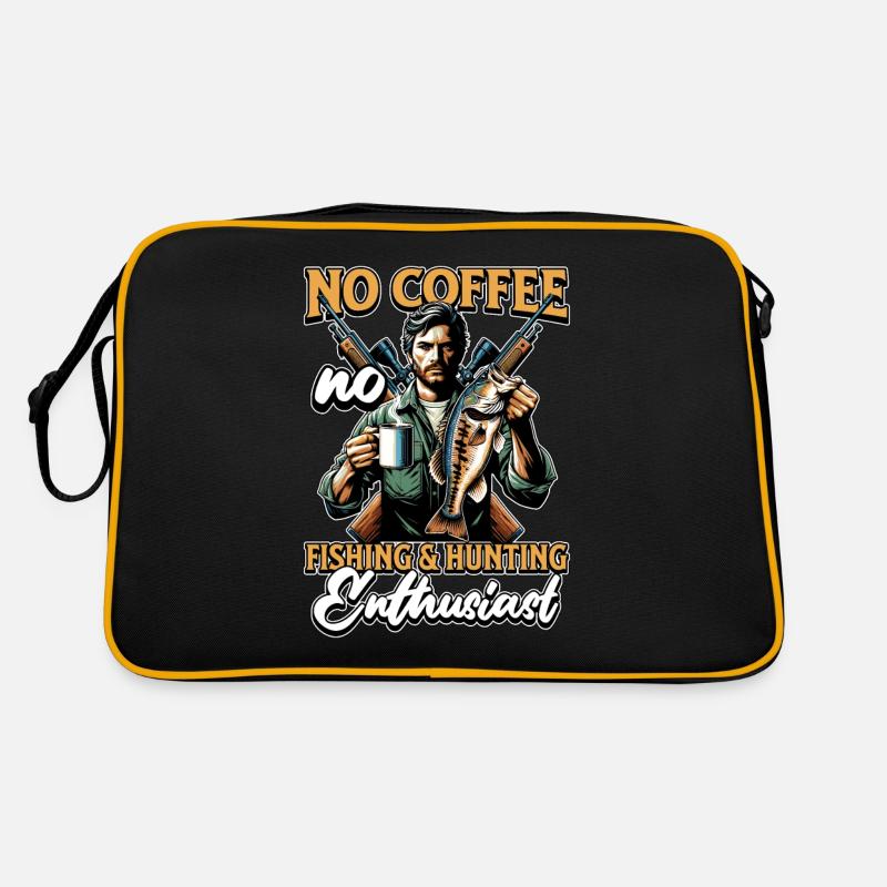 Amateur de pêche et de chasse Pas de café, pas de plein air Sac Retro