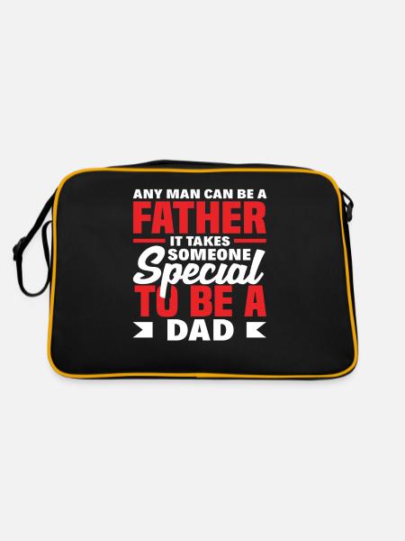 N’importe quel homme peut être père, il faut quelqu’un - Sac Retro - noir/or - Dos