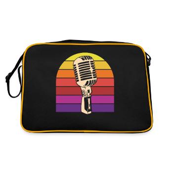 Microphone vintage Rétro Sunset Karaoké - Sac Retro - noir/or - Dos