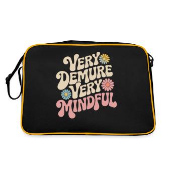 Very reserved, very mindful - Retro Bag - black/gold - Back