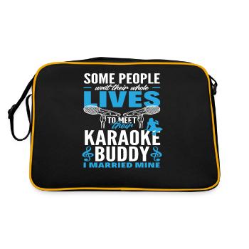 Une vie d’attente pour un copain de karaoké - Sac Retro - noir/or - Dos
