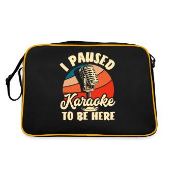 J’ai fait une pause karaoké pour être ici - Sac Retro - noir/or - Dos