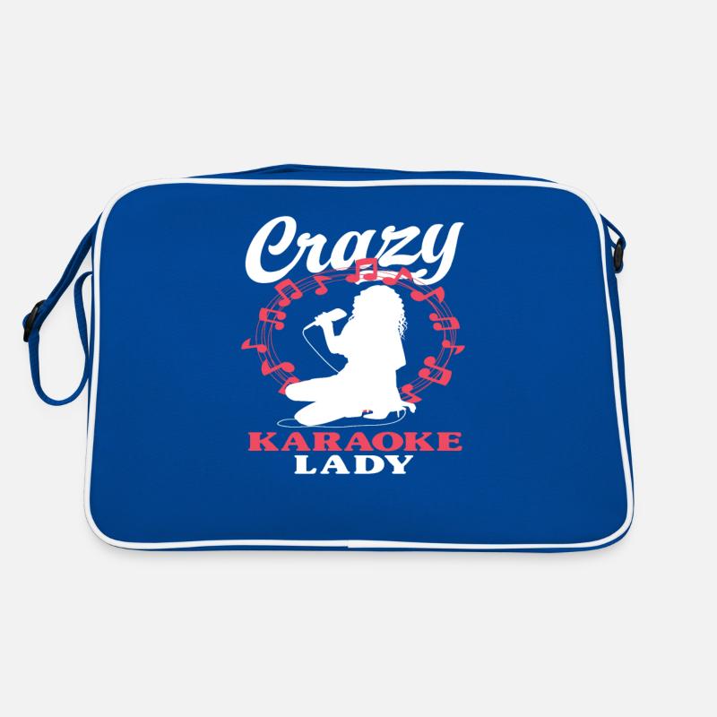 Crazy Karaoke Lady Fun Music Lovers Retro Bag