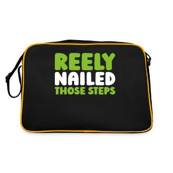 Irish Dance Irischer Tanz - Retro Tasche - Schwarz/Gold - Hinten