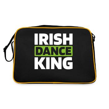 Irish Dance Irischer Tanz - Retro Tasche - Schwarz/Gold - Hinten