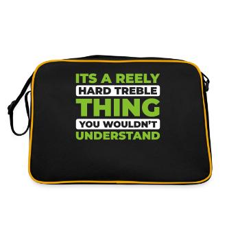 Irish Dance Irischer Tanz - Retro Tasche - Schwarz/Gold - Hinten