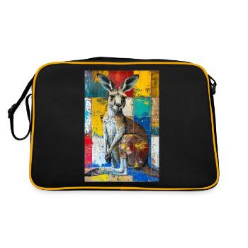 Kangourou - Sac Retro - noir/or - Dos