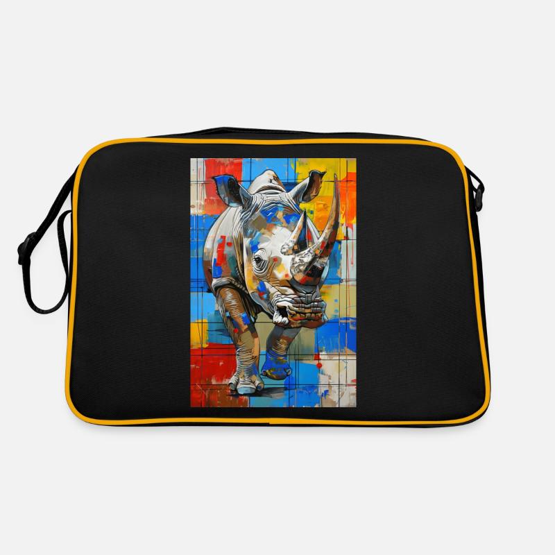Rhinocéros - Sac Retro - noir/or