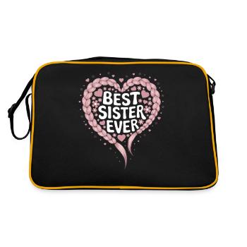 Best Sister Best Sister Ever Heart Braids - Retro Bag - black/gold - Back