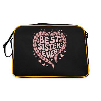 Best Sister Best Sister Ever Braid Heart - Retro Bag - black/gold - Back