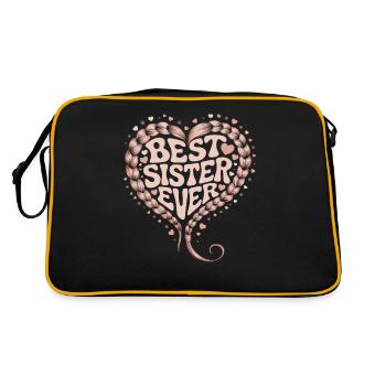 Meilleure Sœur Meilleure Sœur Jamais Coeur - Sac Retro - noir/or - Dos