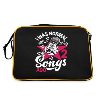 Ich War Vor 2 Liedern Normal - Retro Tasche - Schwarz/Gold - Hinten
