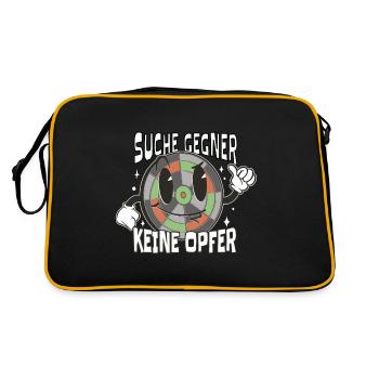 Jeu de fléchettes - Cherchez des adversaires, pas de victimes - Sac Retro - noir/or - Dos