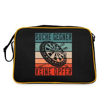 Jeu de fléchettes - Cherchez des adversaires, pas de victimes - Sac Retro - noir/or - Dos