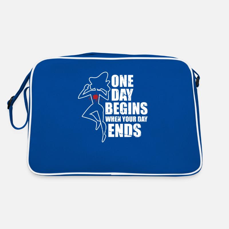 Ein Tag Beginnt, Wenn Dein Tag Endet Retro Tasche
