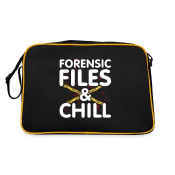Forensische Akten - Retro Tasche - Schwarz/Gold - Hinten