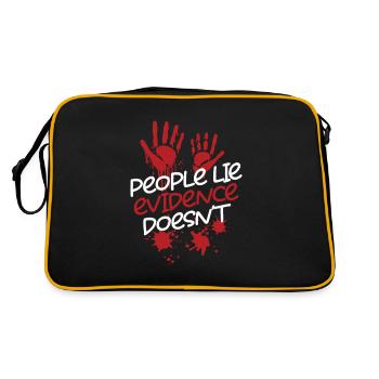 People lie, don't prove - Retro Bag - black/gold - Back
