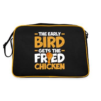 The Early Bird Gets the Roast Chicken - Retro Bag - black/gold - Back
