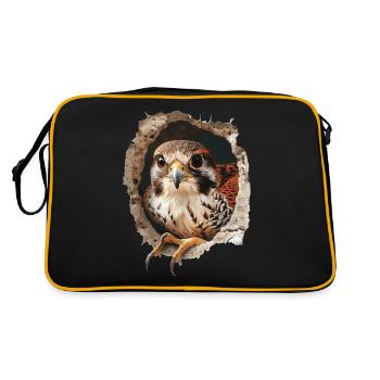 Falke - Retro Tasche - Schwarz/Gold - Hinten