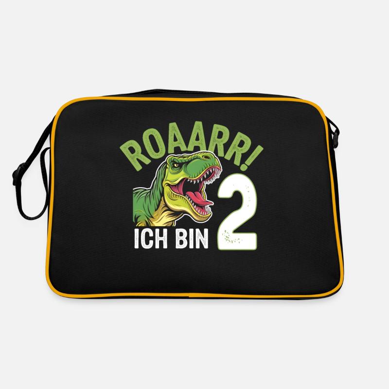2. Geburtstag 2 Jahre Dino Dinosaurier Fan Retro Tasche