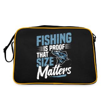 La pêche est la preuve que cela dépend de la taille de la - Sac Retro - noir/or - Dos