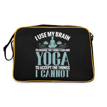 J’utilise mon cerveau pour changer les choses - Sac Retro - noir/or - Dos
