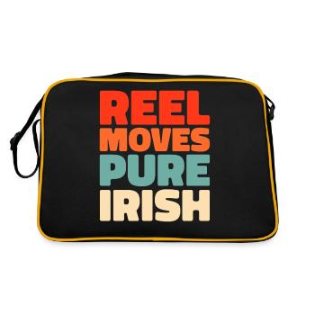 Irish Dance Irischer Tanz - Retro Tasche - Schwarz/Gold - Hinten