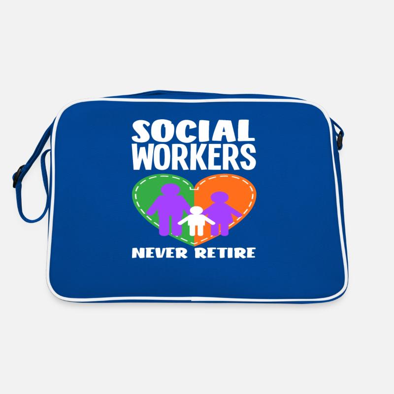 Social workers never stop Retro Bag