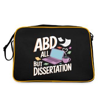 ABD All But Dissertation 4 - Retro Tasche - Schwarz/Gold - Hinten