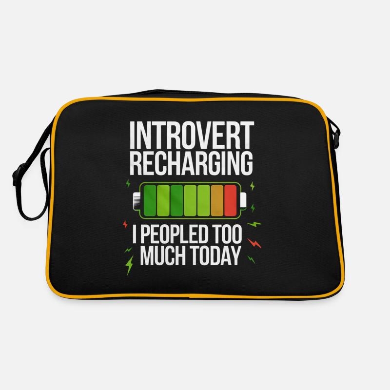 Introvert Recharging I Peopled Too Much Today 4 Retro Tasche