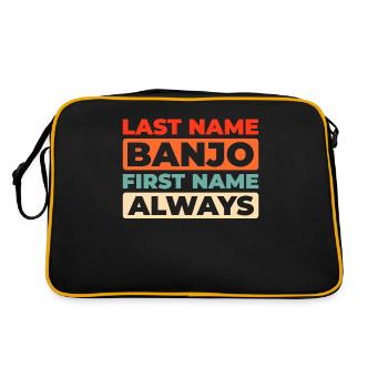 Banjo - Retro Tasche - Schwarz/Gold - Hinten